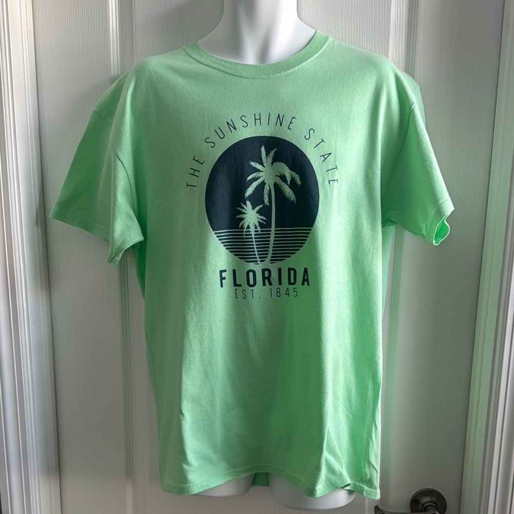 Green Florida Cotton T-Shirt-L